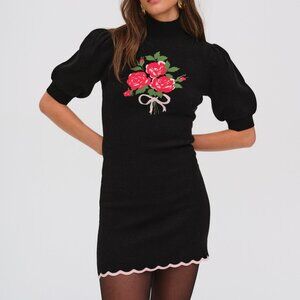 For Love and Lemons Donella Knit Mini Dress